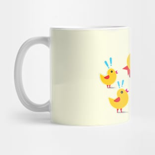 Children's Education with Mother Hen and  Cute Little Chickens Mug